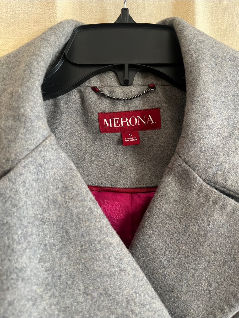 Women’s Merona Charcoal Gray Double-Breasted Pea Coat - Picture 4 of 10